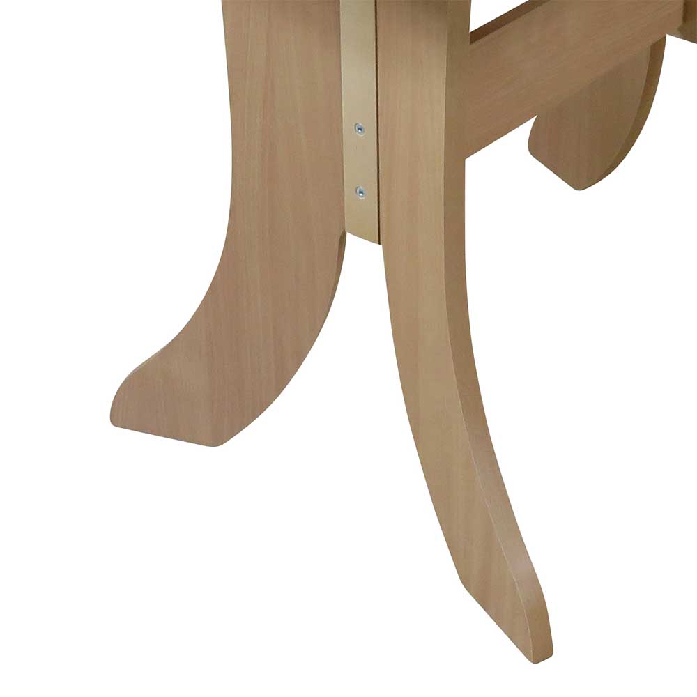 Ausziehbarer Esstisch mit ovaler Platte Rambano in Buche Holzdekor
