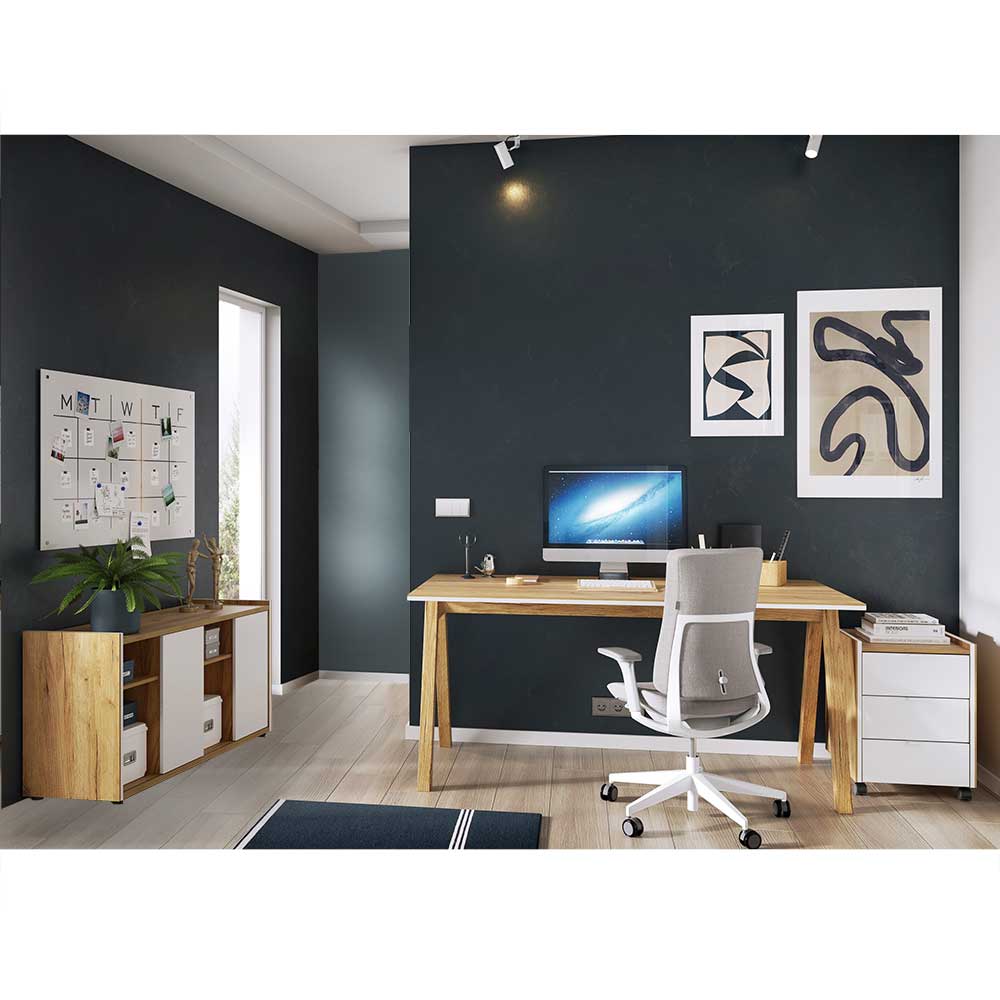 Home Office Einrichtung Set - Esinan (dreiteilig)