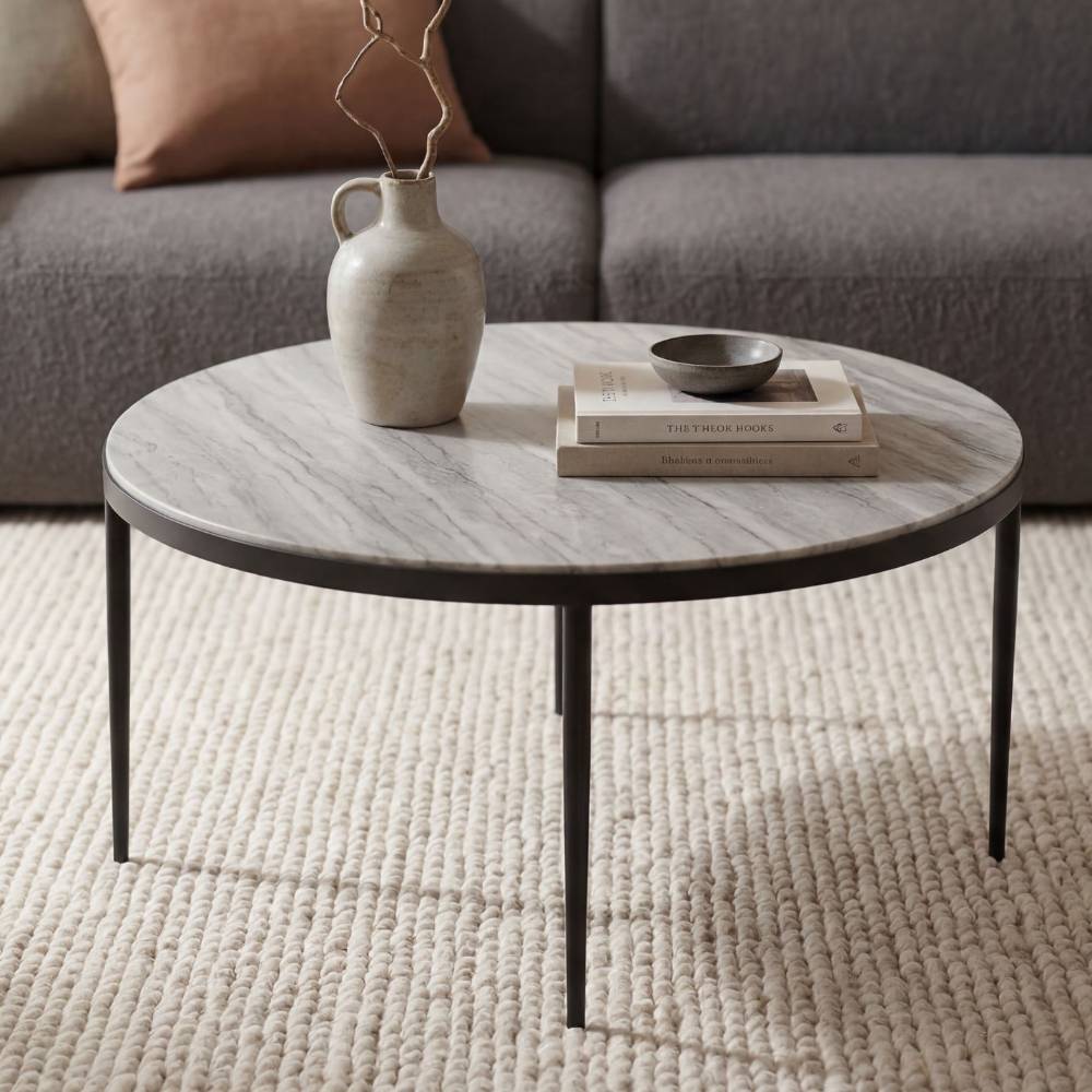Sofatisch mit Marmor Steinplatte - Cubana
