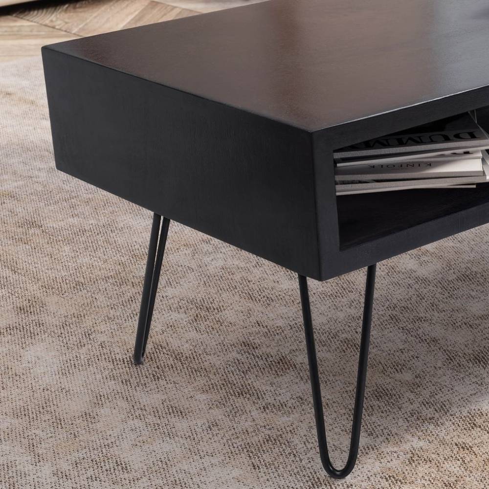 Schwarzer Couchtisch in modernem Design - Volpedusa