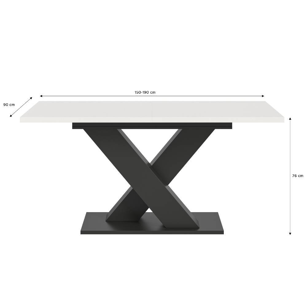 Esszimmer Esstisch mit X-Säulengestell - Mialano