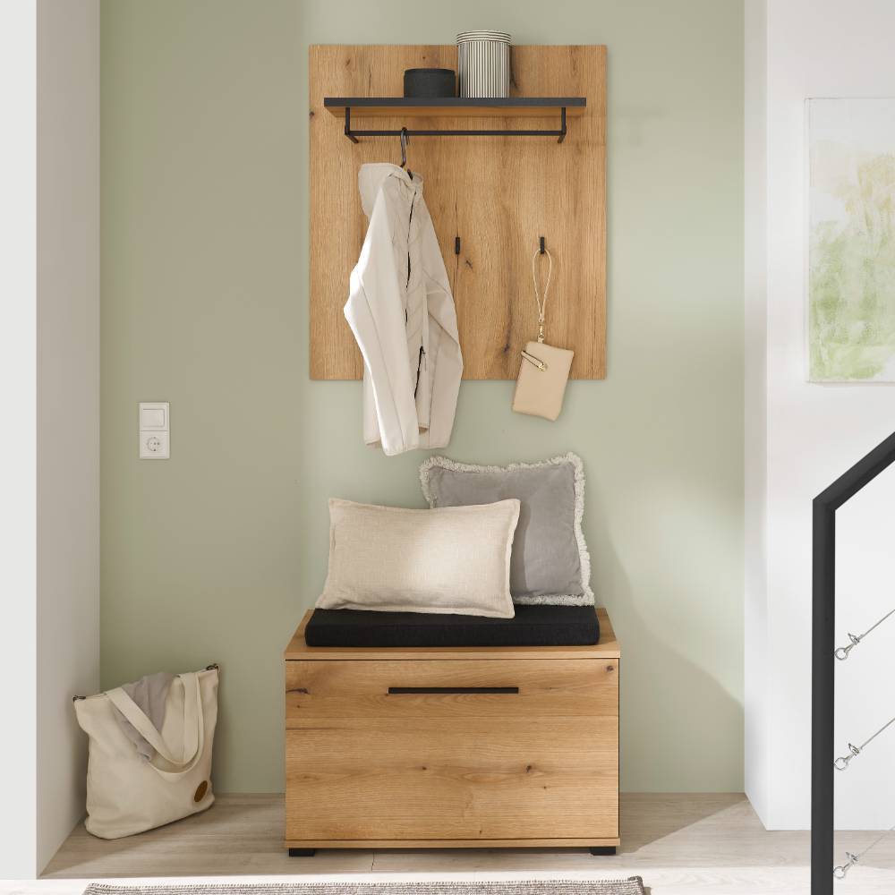 Wandgarderobe und Flurbank Set - Moviess (zweiteilig)