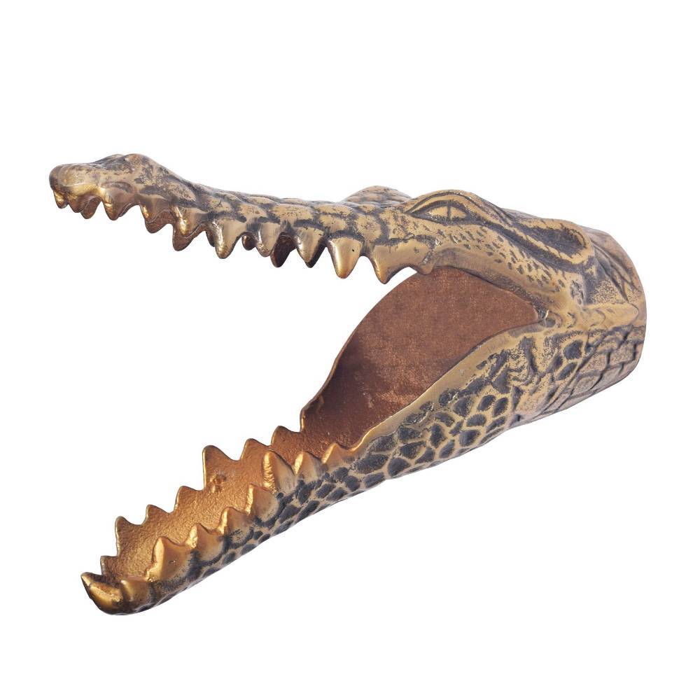 Wanddekoration Krokodil aus Aluminium - Brunns