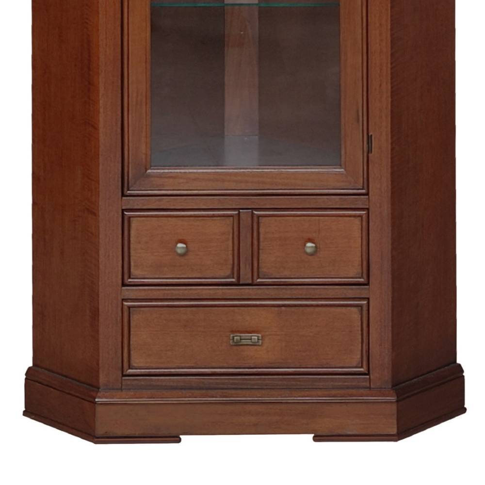 Eckvitrine in Walnussfarben Antik - Istefanio