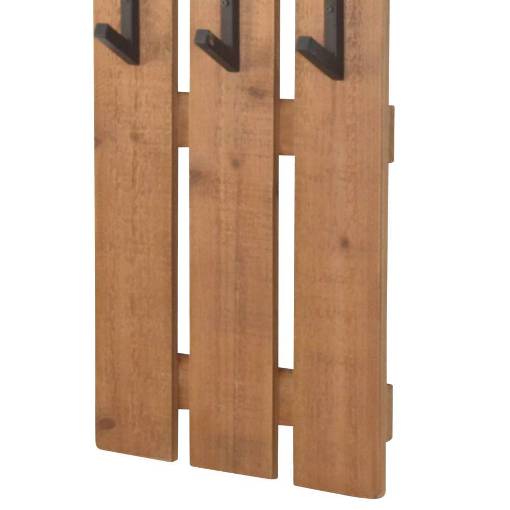 Wandgarderobe aus Tanne Massivholz in Braun - Provence