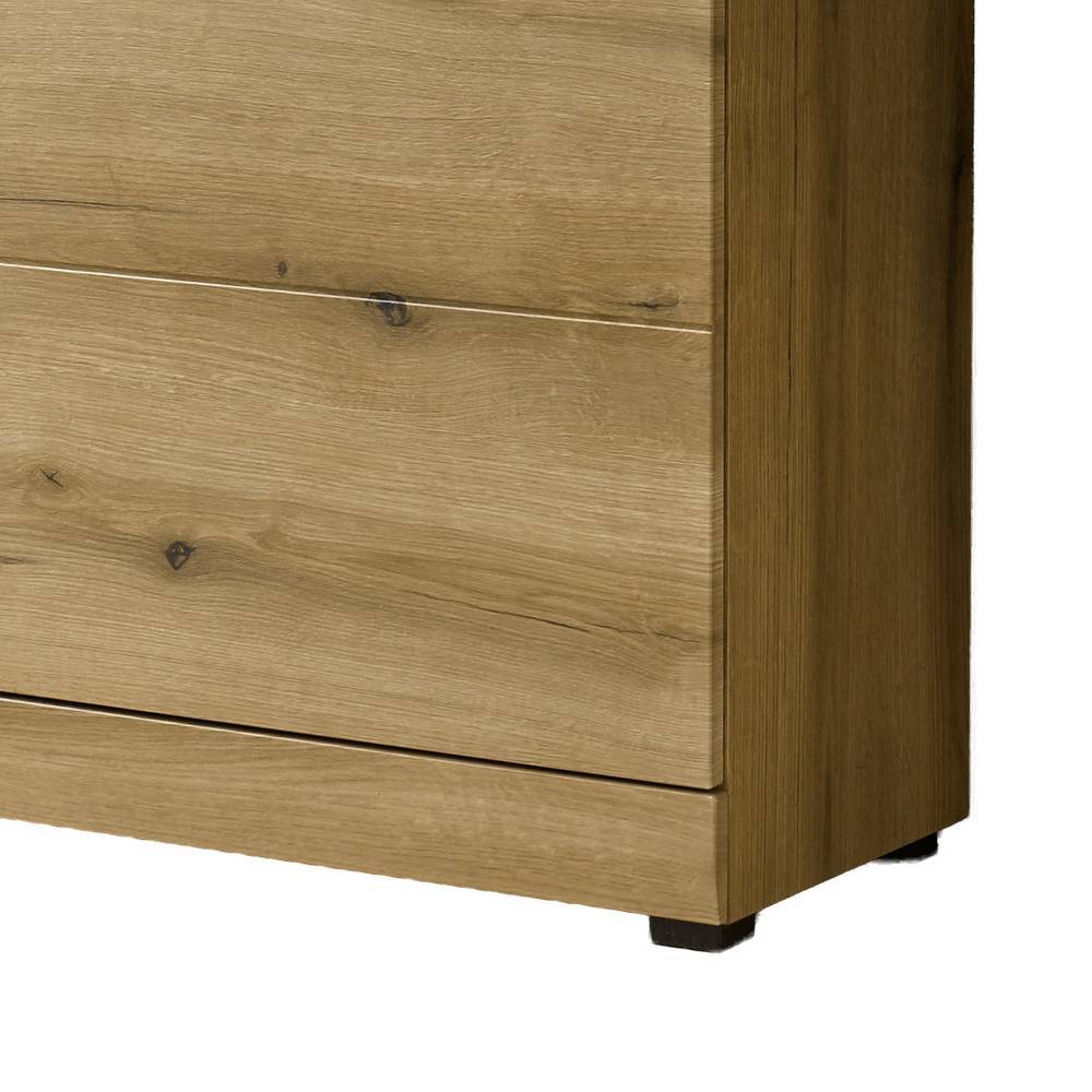 Highboard mit Glaseinsatz in Eiche Optik - Addara
