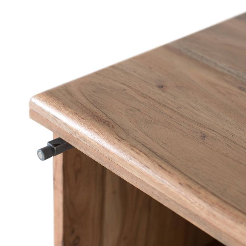 Design-Nachtschrank aus Akazie Massivholz - Leica