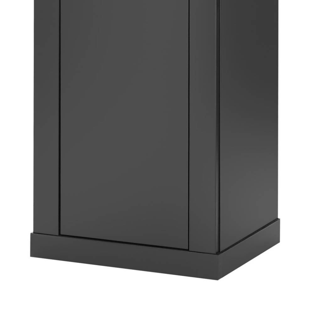 Modern Country Standvitrine in Mattschwarz - Lulumo