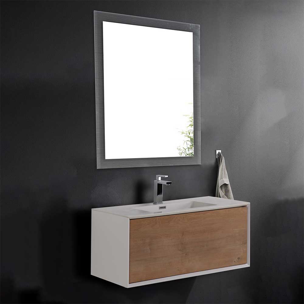 Wand Waschtisch & LED Spiegel - Aranos (zweiteilig)
