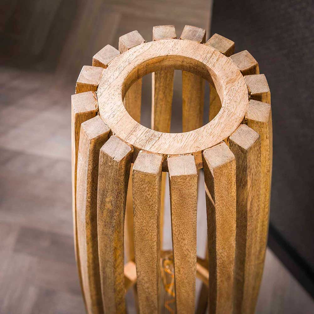 Mangoholz Stehleuchte im Skandi Design - Letona