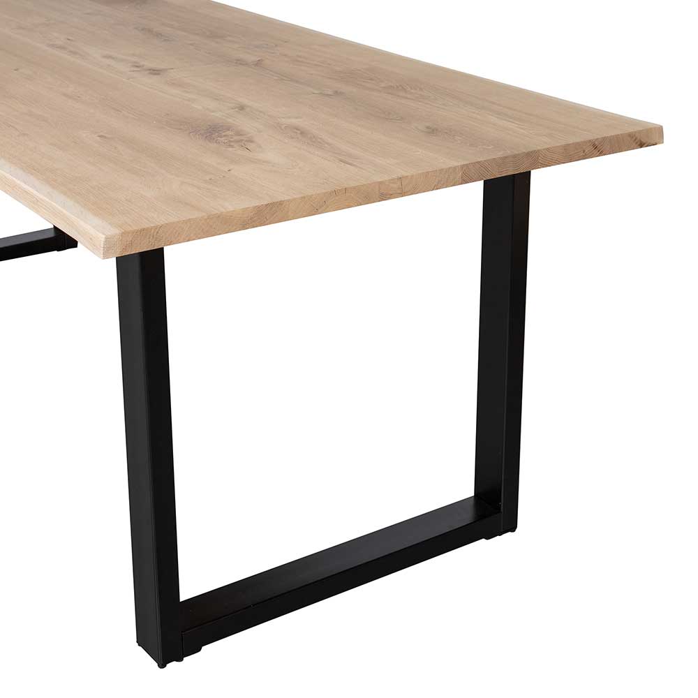Moderner Esstisch mit Naturkante Eichenplatte - Quint