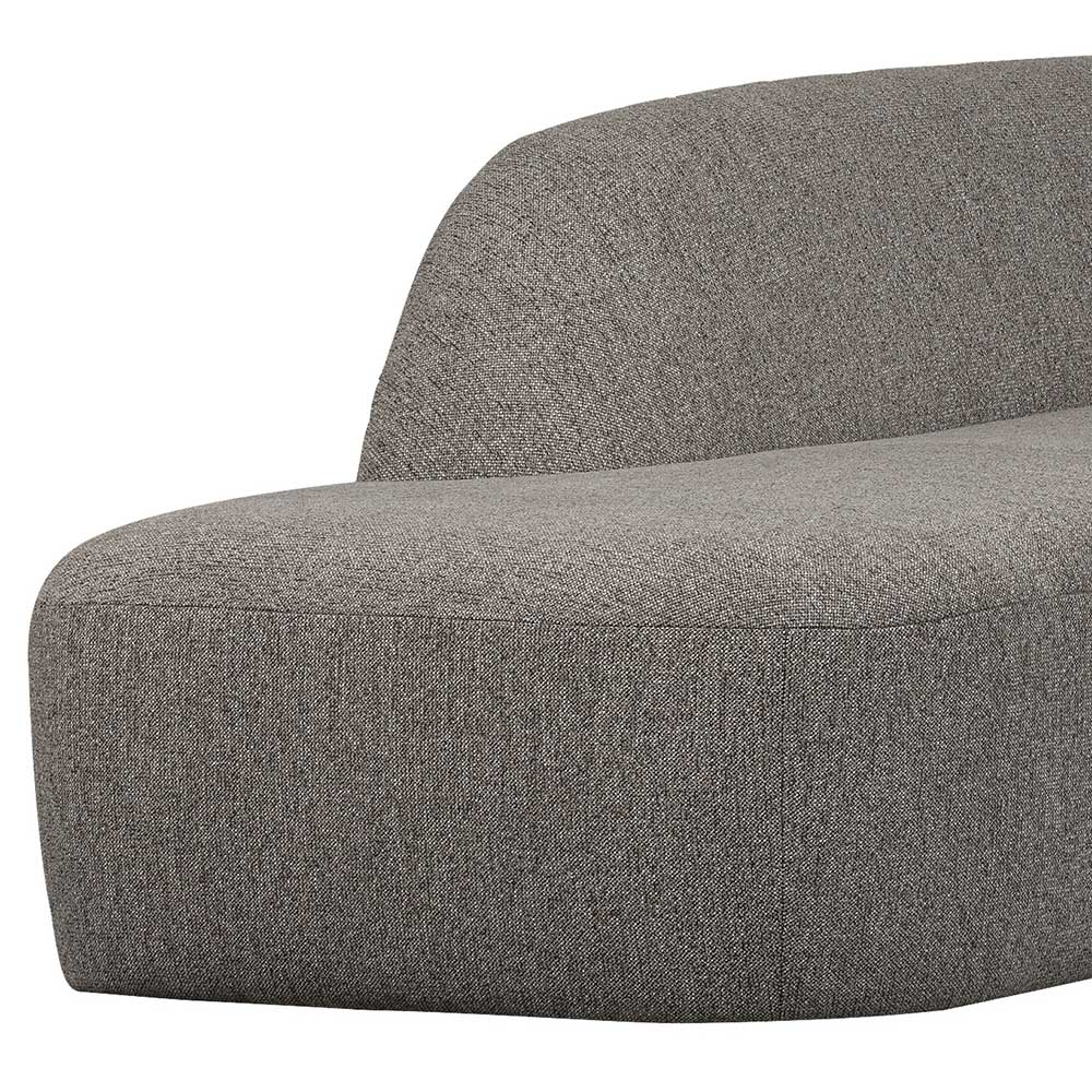 L Sofa im Skandi Design in Grau Chenille - Grandessa