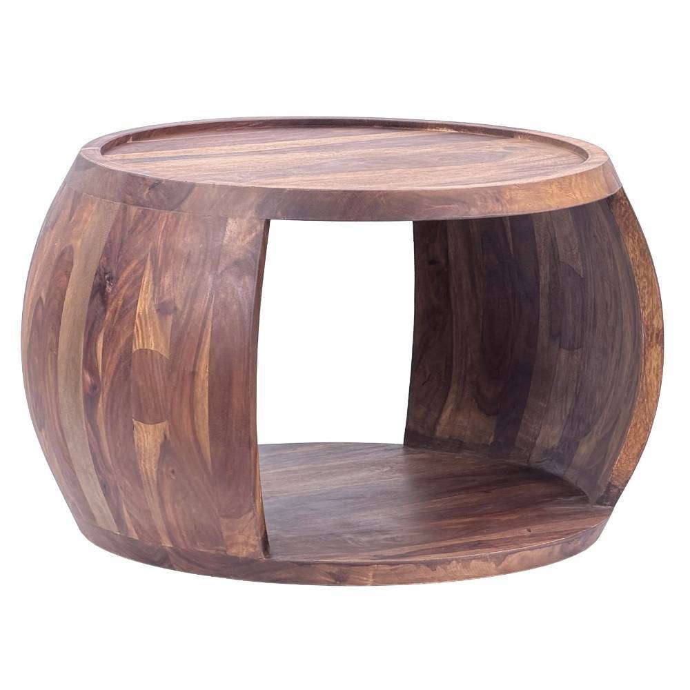 Halboffener Couchtisch im Fassdesign - Chicola