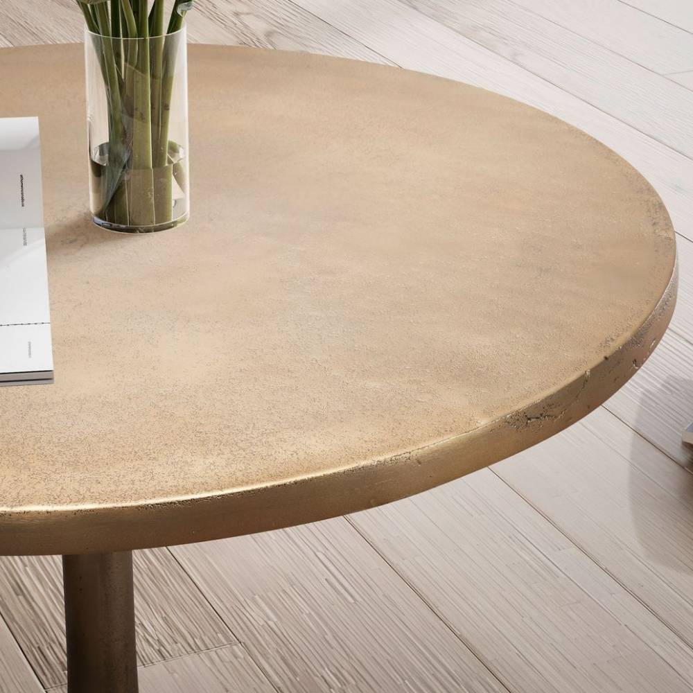 Couchtisch aus Aluminium in Gold - Due