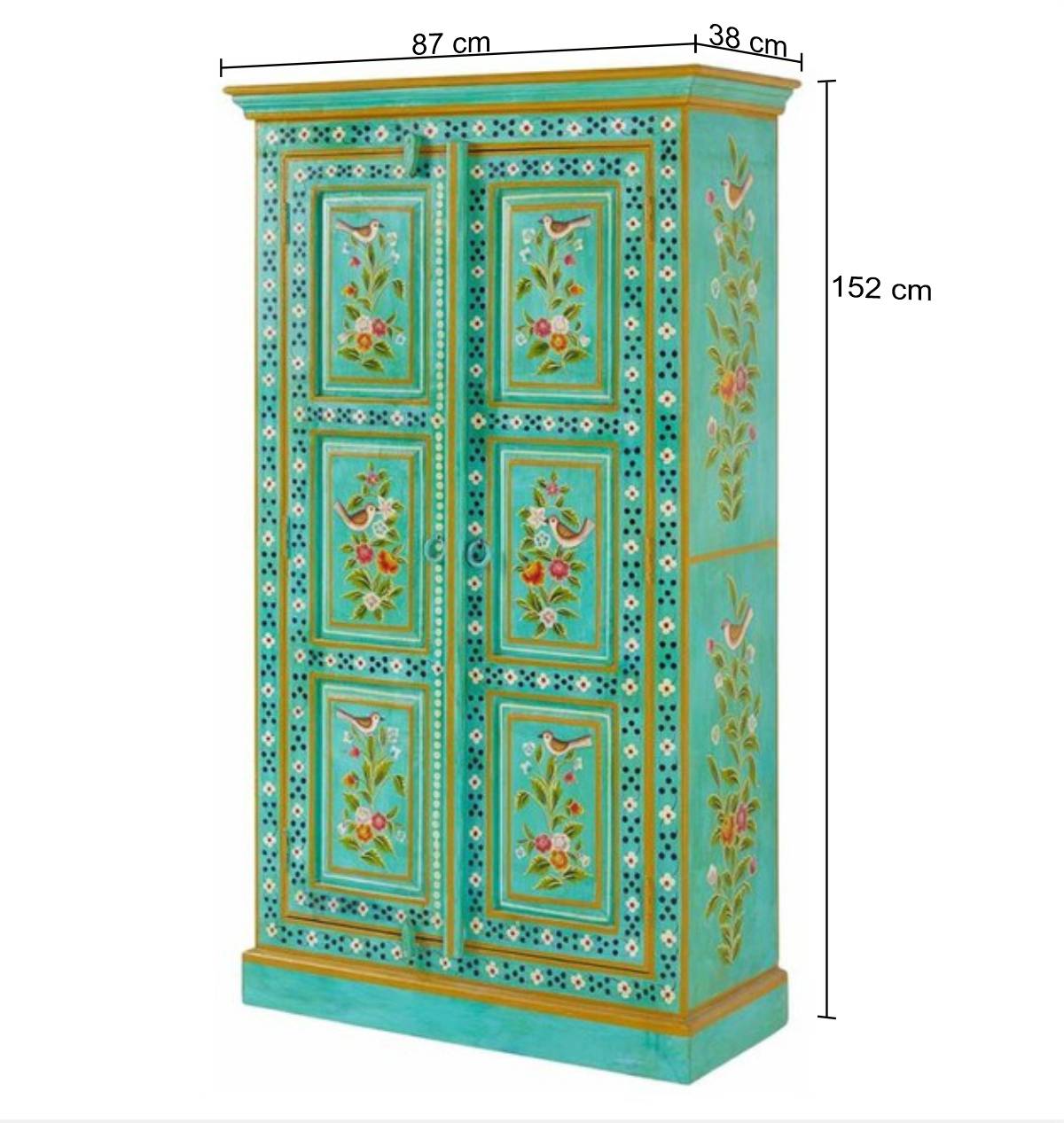 Vintage Holzschrank bunt bemalt - Lennlo