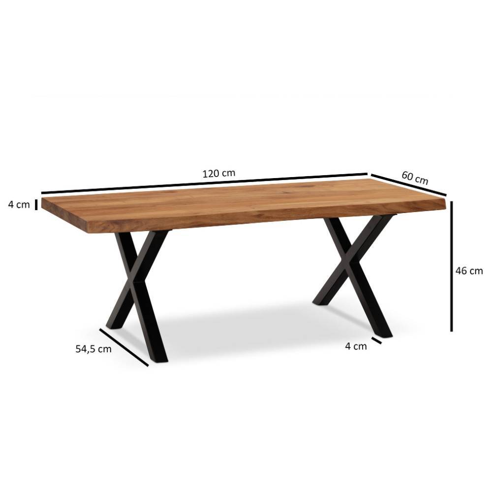 Industrial-Sofatisch mit Naturkanten - Haruki