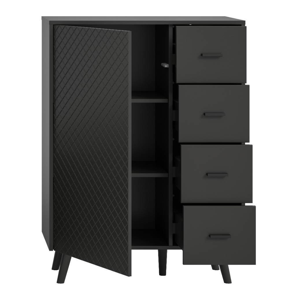 Kombi-Highboard in Mattgrau - Natal