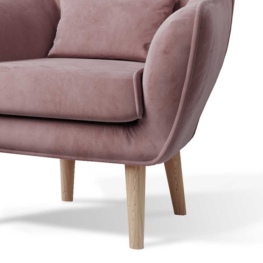 Scandi Chic Polstersessel in Altrosa - Vasilio