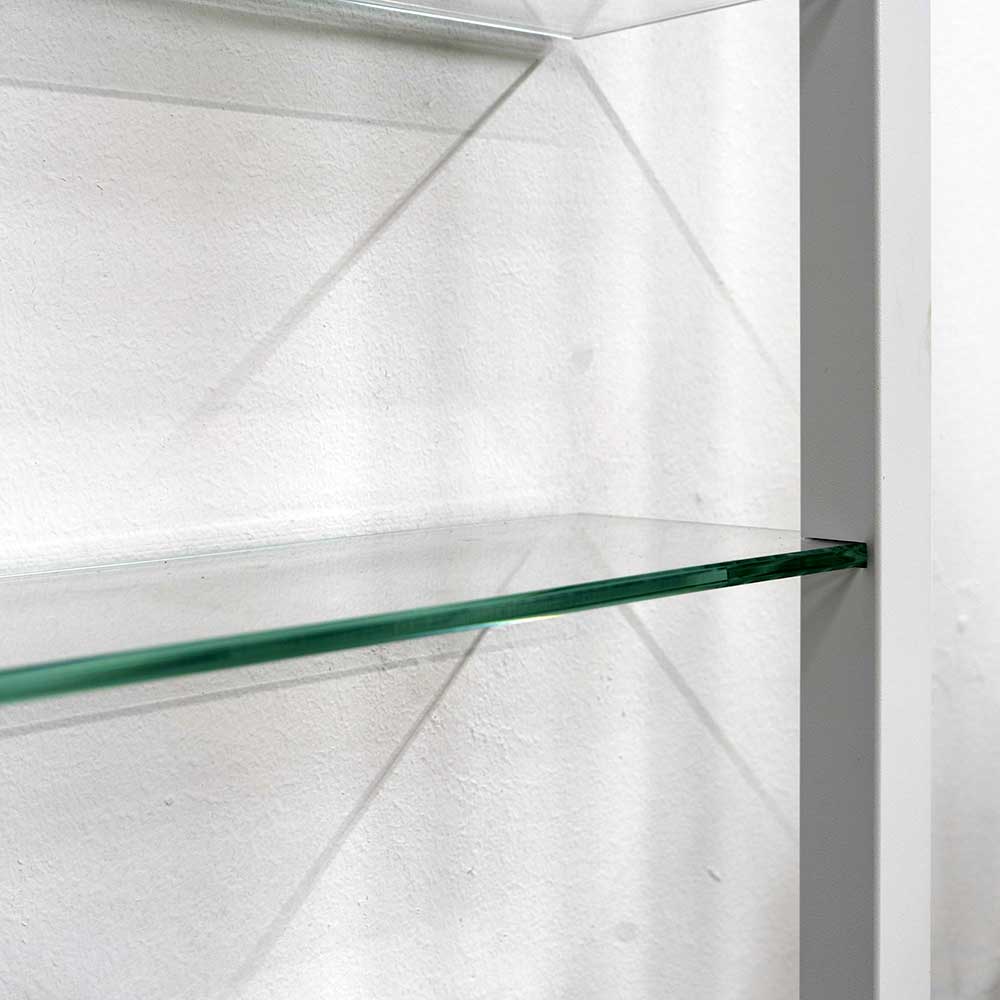 46x167x13 cm Hängeregal aus Glas & Stahl - Voitara