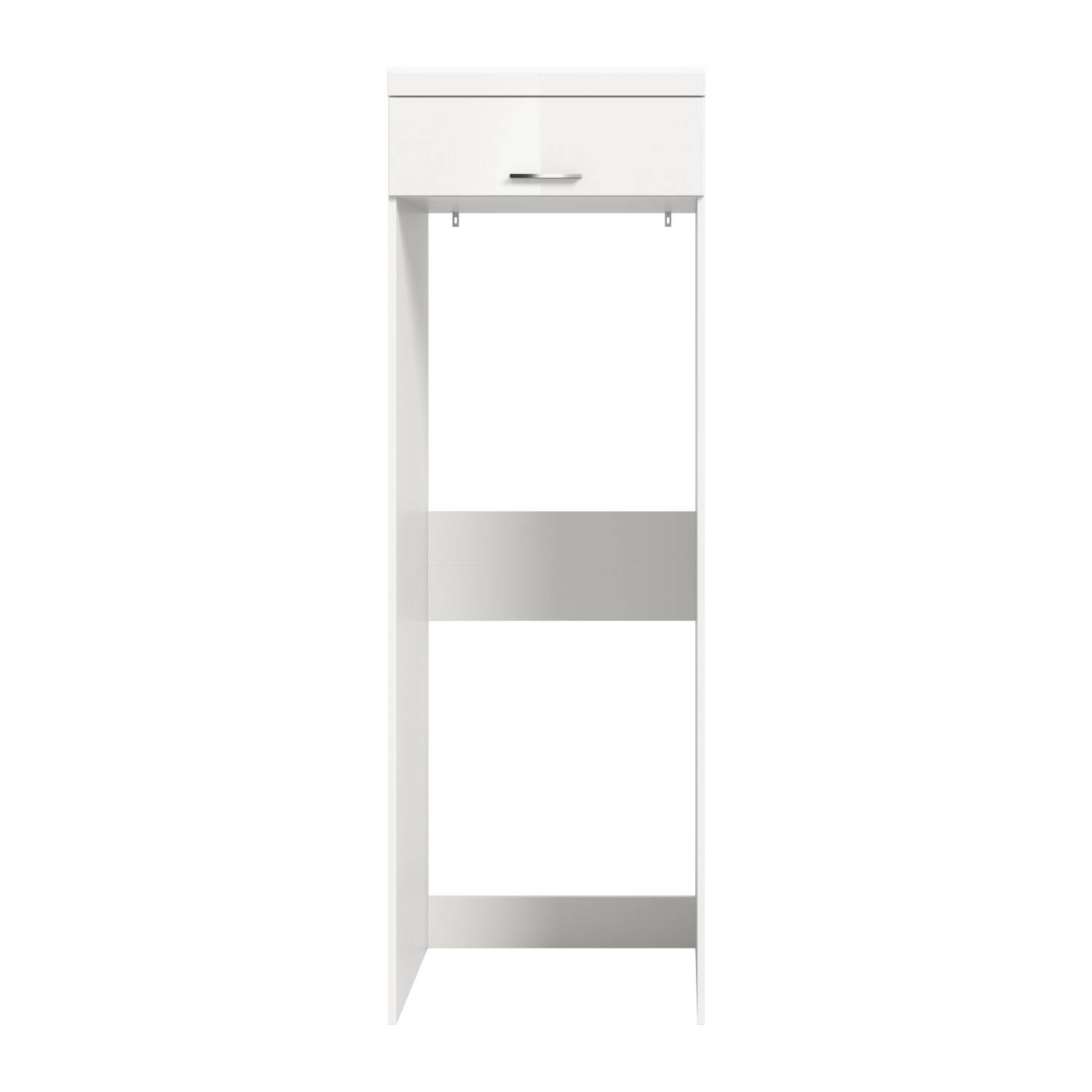 Weißer Bad Hochschrank als Waschmaschinenschrank - Nanila