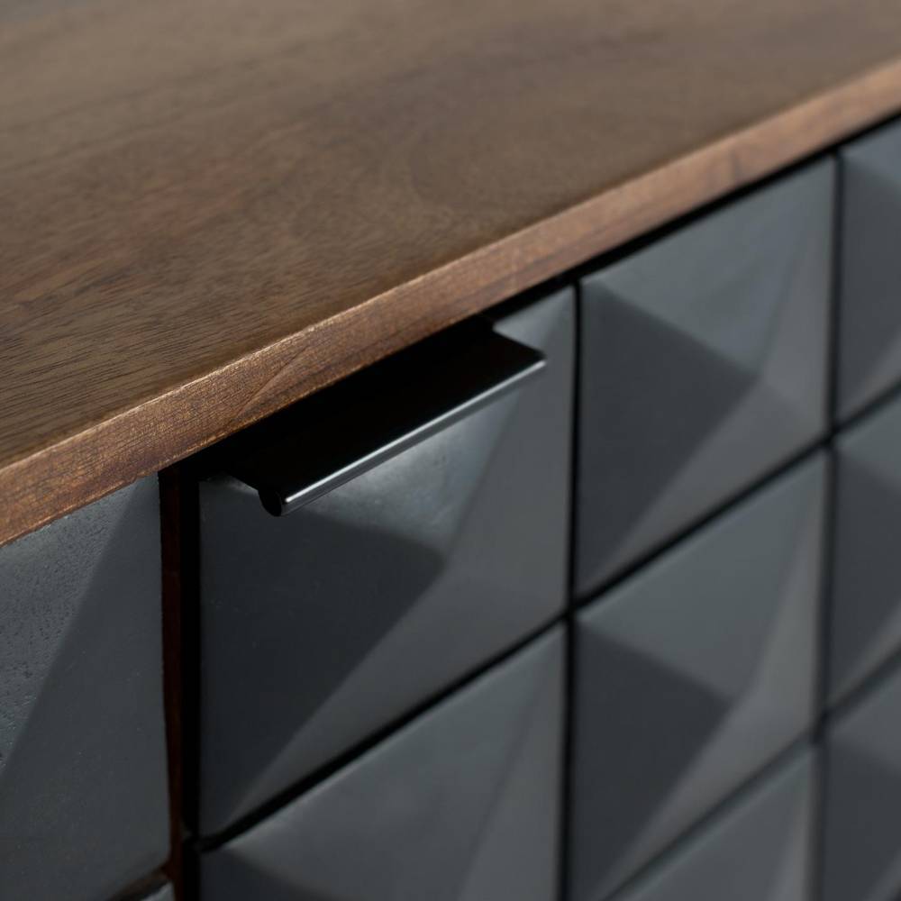 Design-Kommode in Schwarz - Crabina