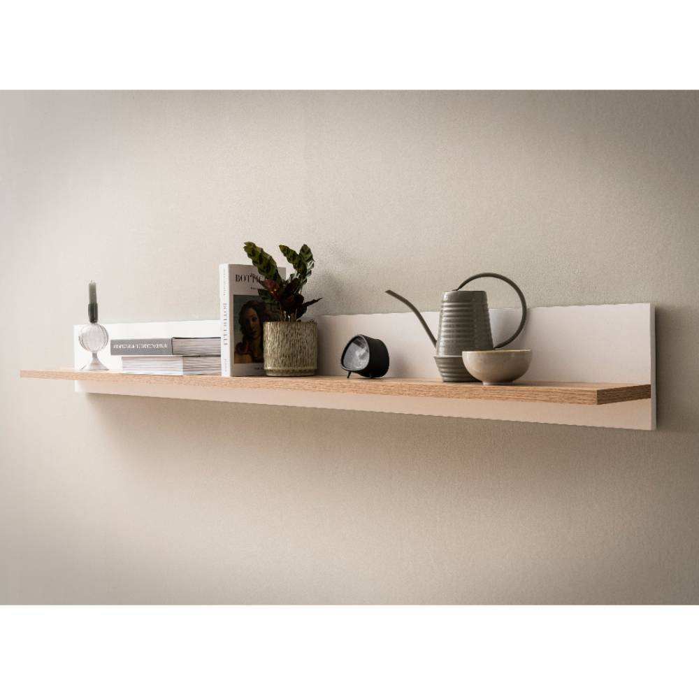 Design Wohnwand in Weiß - Acke (vierteilig)