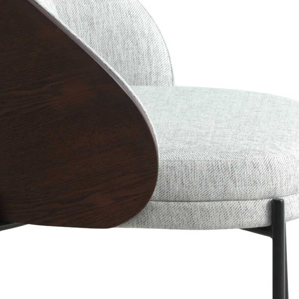 Scandi Chic Loungesessel in Hellgrau und Dunkelbraun - Cleverline