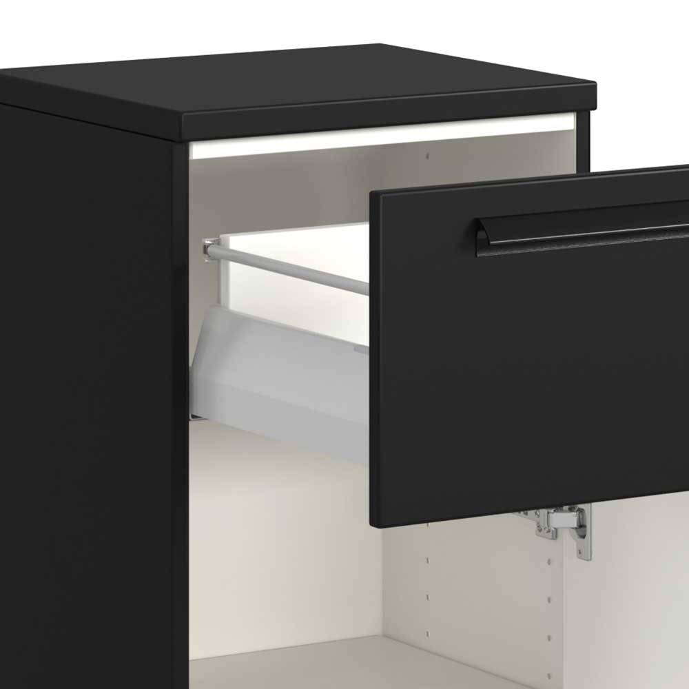 Badezimmer Unterschrank in Schwarz - Ostoro