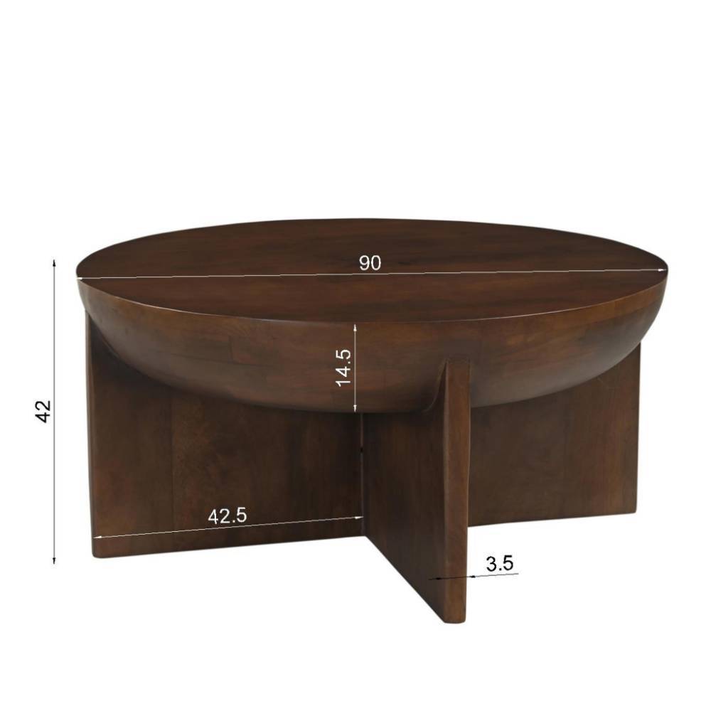 Wohnzimmer Couchtisch mit Wangen Gestell - Tanky