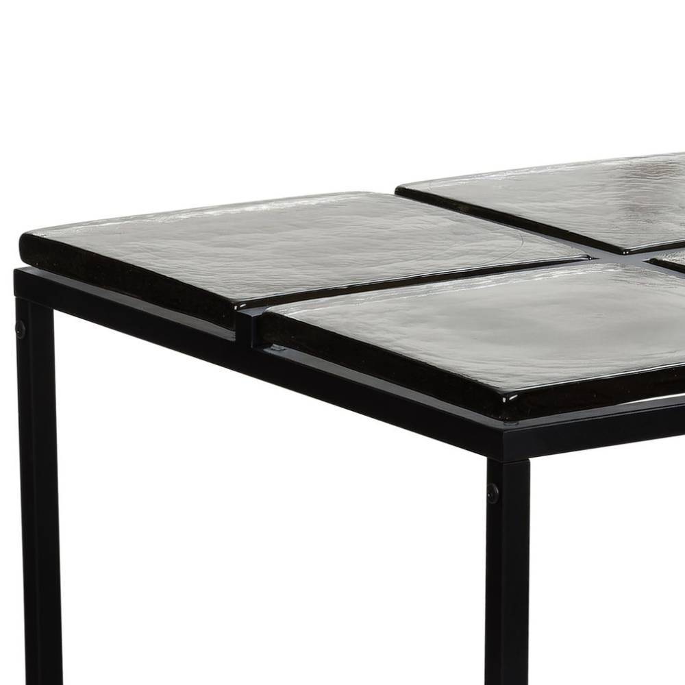 Design-Couchtisch mit 4-teiliger Strukturglasplatte - Faith