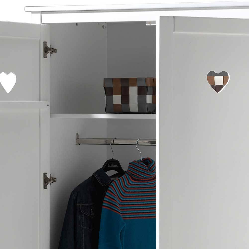 Herz Design Kinderzimmer in Weiß - Grandory (dreiteilig)