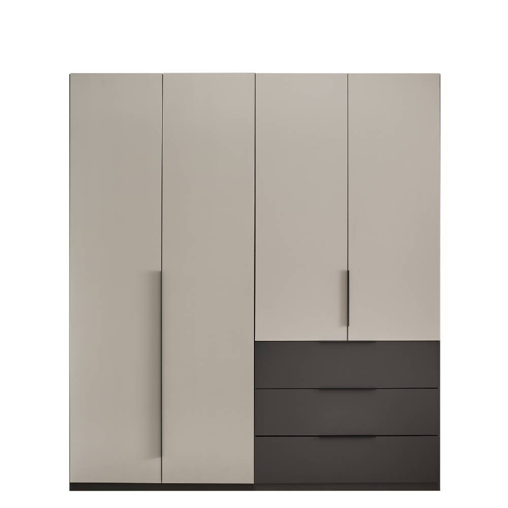 Schlafzimmerschrank in Lichtgrau und Dunkelgrau - Hihat