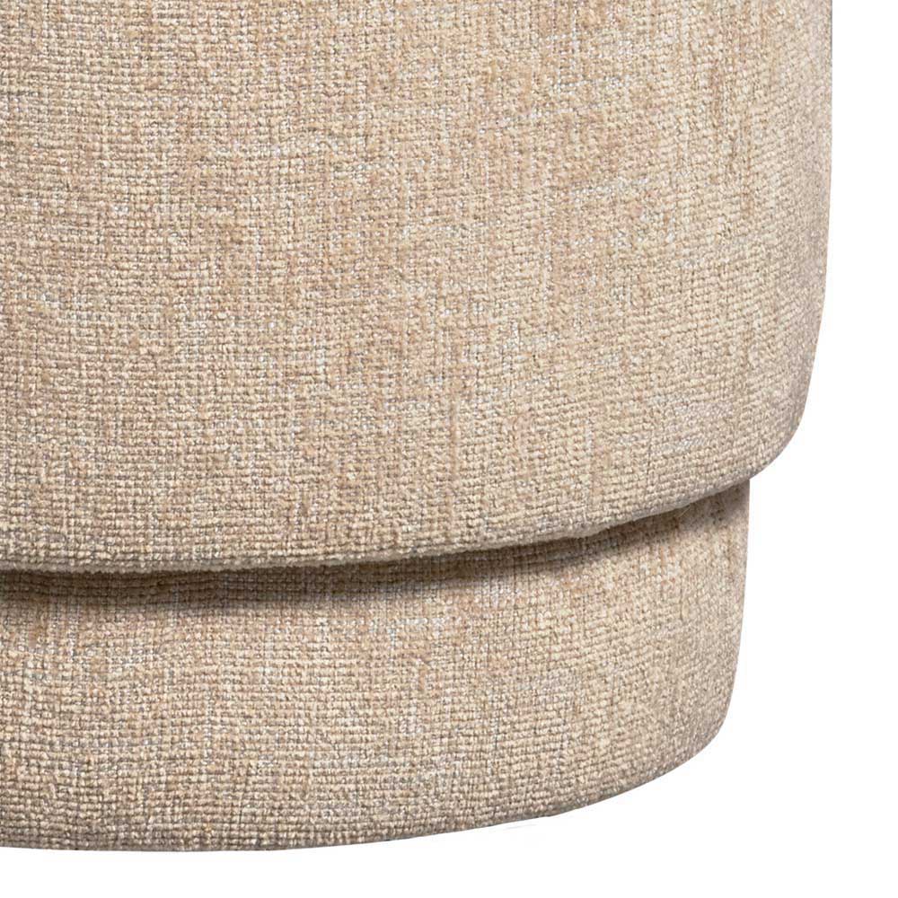 Polsterhocker in Beige Chenille - Felda