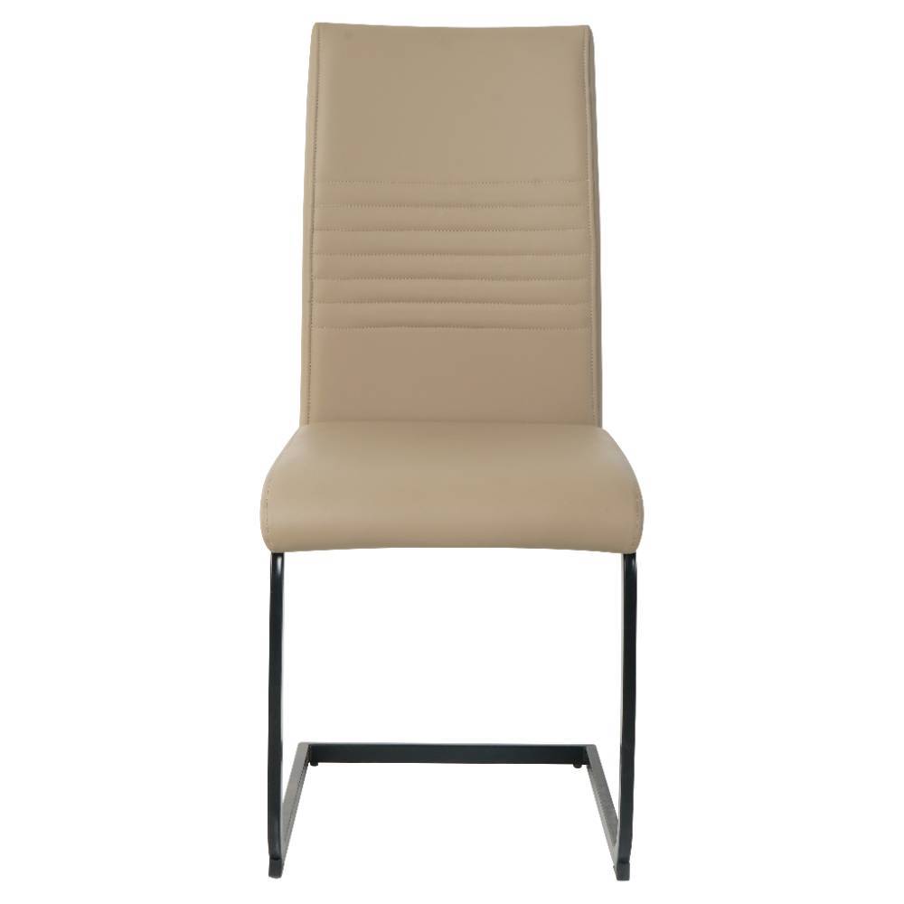 Freischwinger in Taupe und Schwarz - Camilla (2er Set)