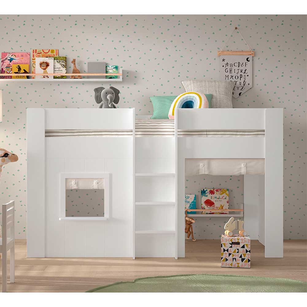 Spielbett mit Hütte 120 cm hoch - Aramo