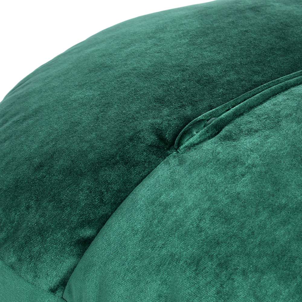 Ethno Stil Pouf Bodenkissen in Grün Samt - Parana
