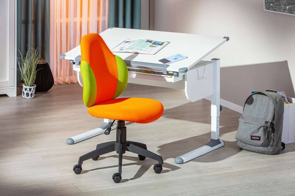 Kinder Schreibtischstuhl in Orange & Hellgrün - Humitas
