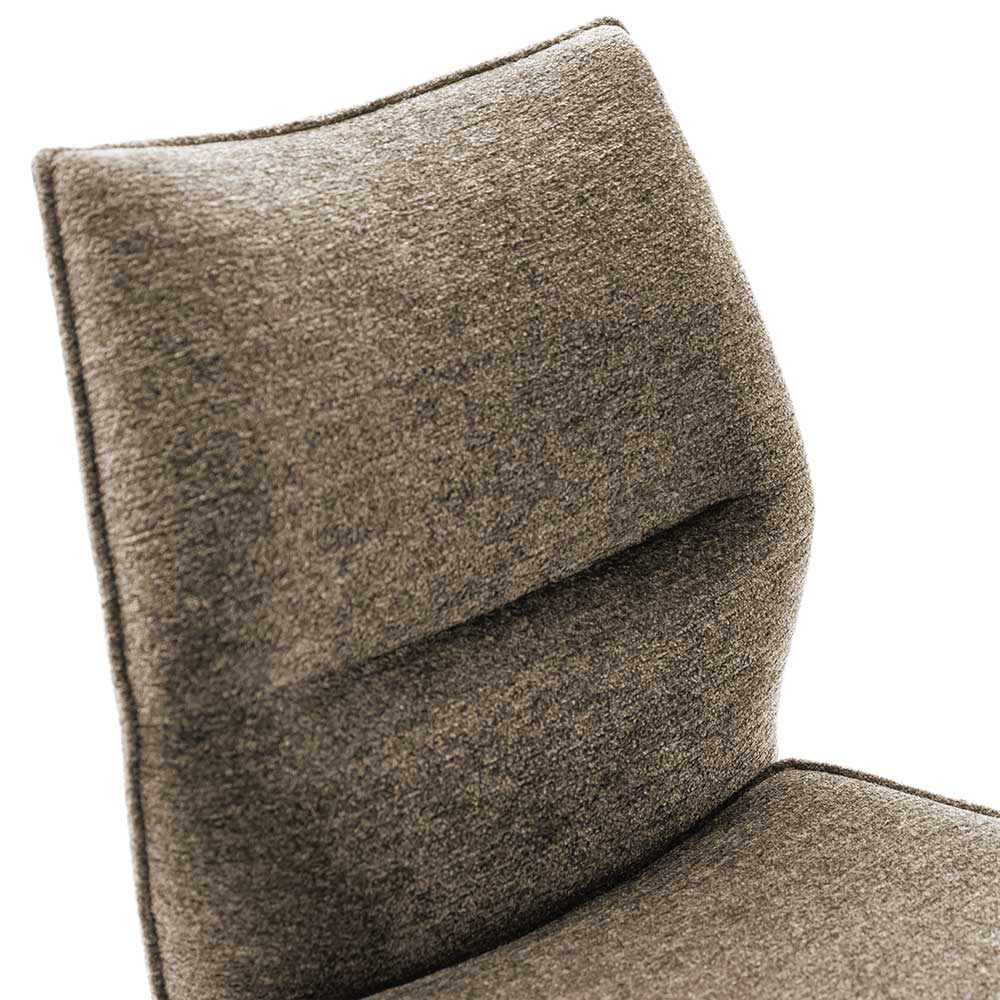Chenille Polsterstuhl mit Taschenfederkern - Defano (2er Set)