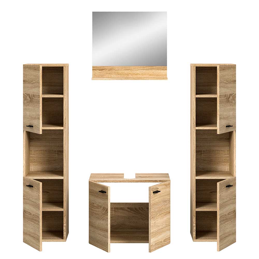 Badezimmer-Möbel-Set in Sonoma-Eiche - Hoxtona (vierteilig)