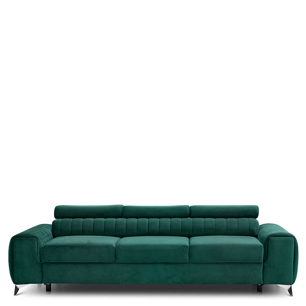 Federkern-Bettcouch in Dunkelgrün - Drujano