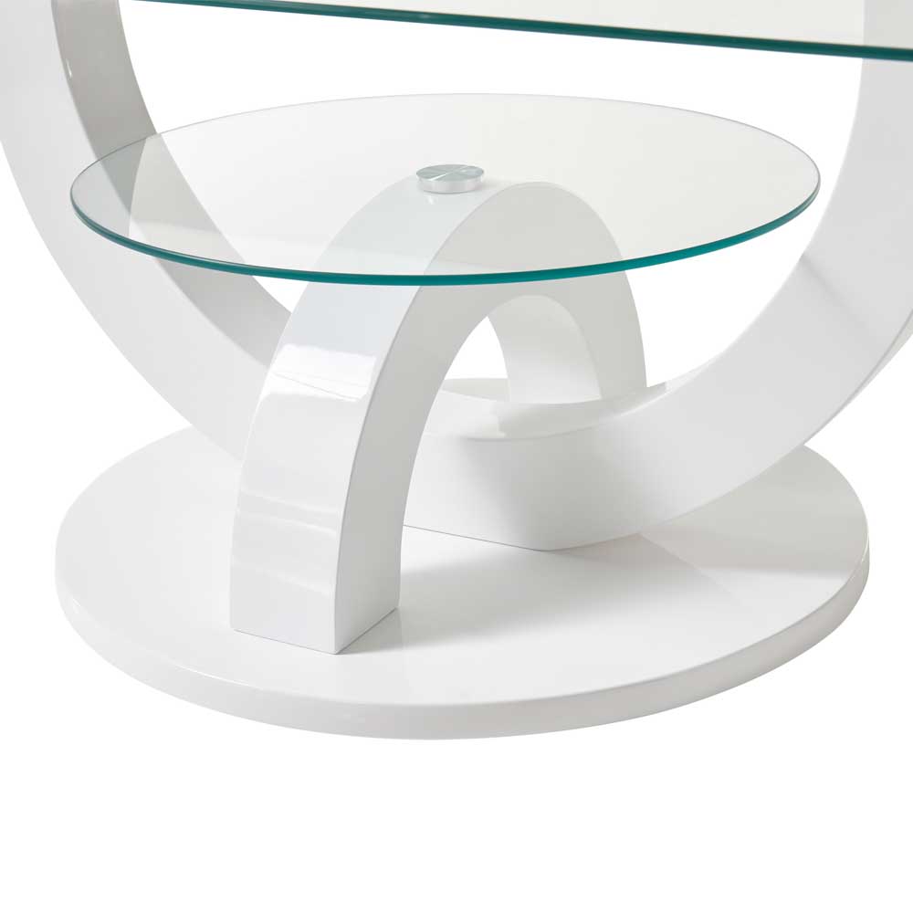 Ovaler Design Glastisch fürs Wohnzimmer - Trucos