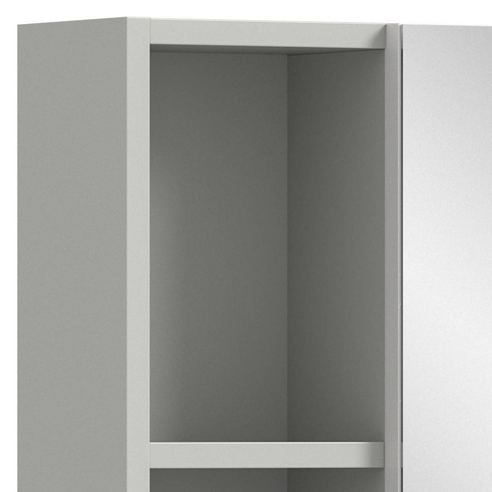 1-türiger Spiegelschrank mit offenen Fächern - Queenlo