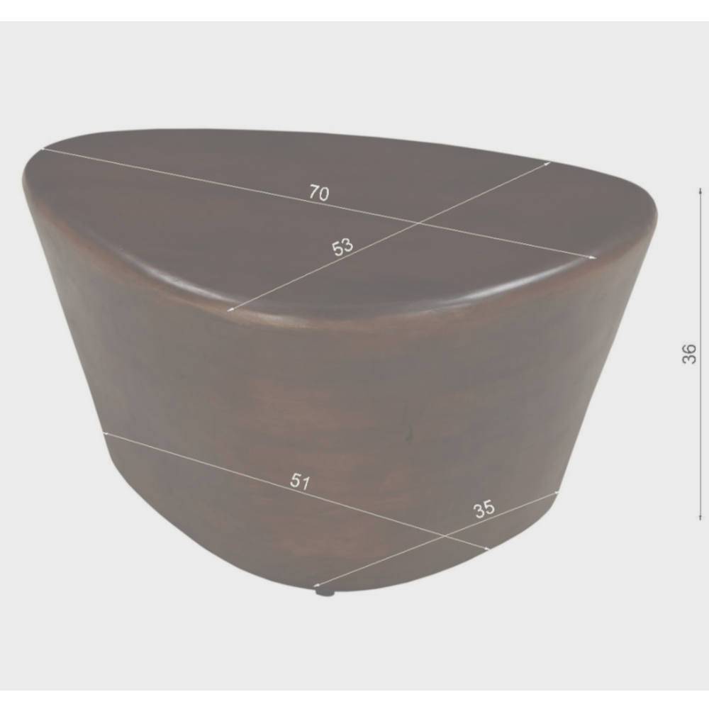 Couchtisch aus schwarzem Mangoholz - Oglio