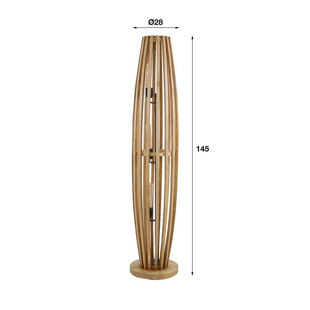 Mangoholz Stehleuchte im Skandi Design - Letona