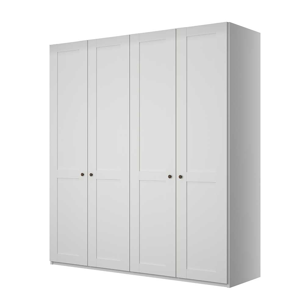 Schlafzimmer Kleiderschrank in Weiß 4-türig - Flinn
