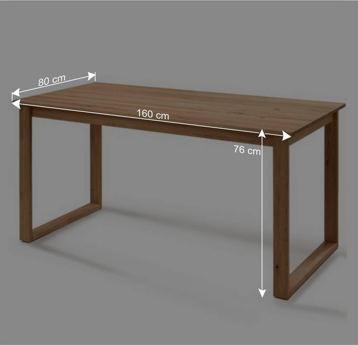 Eichenholz Schreibtisch 160x80 cm - Calexia