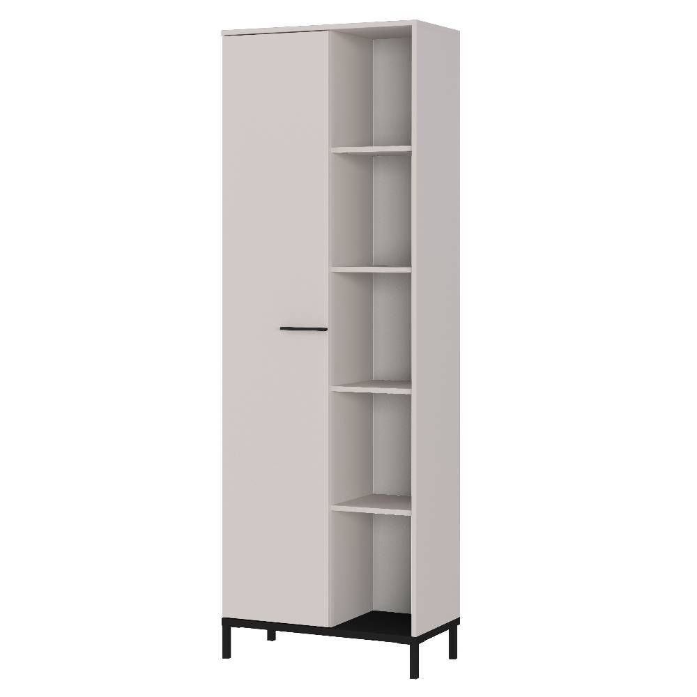 Office Schrank in Hellgrau mit Schwarz - Gidius
