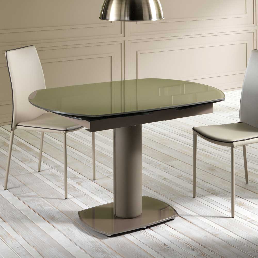 Ausziehbarer Tisch Zoreca mit Glasplatte