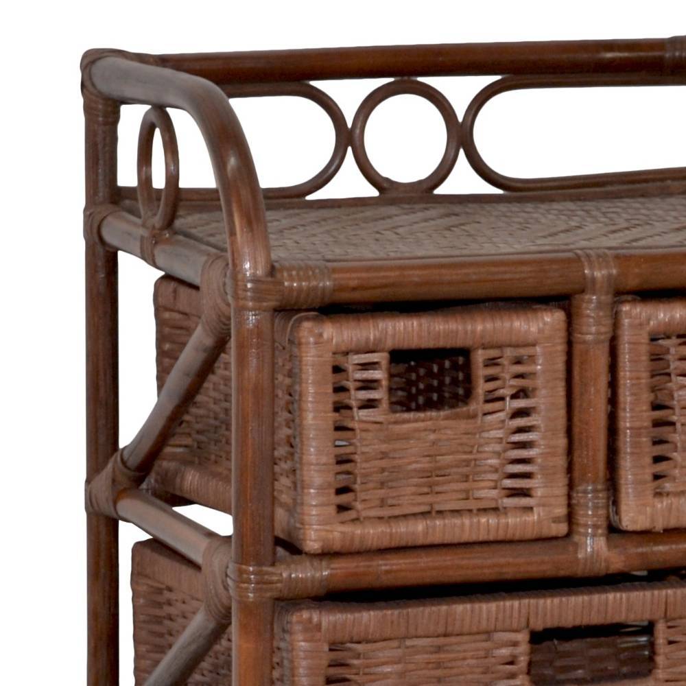 Dunkelbraunes Rattanregal handgefertigt - Hanoi
