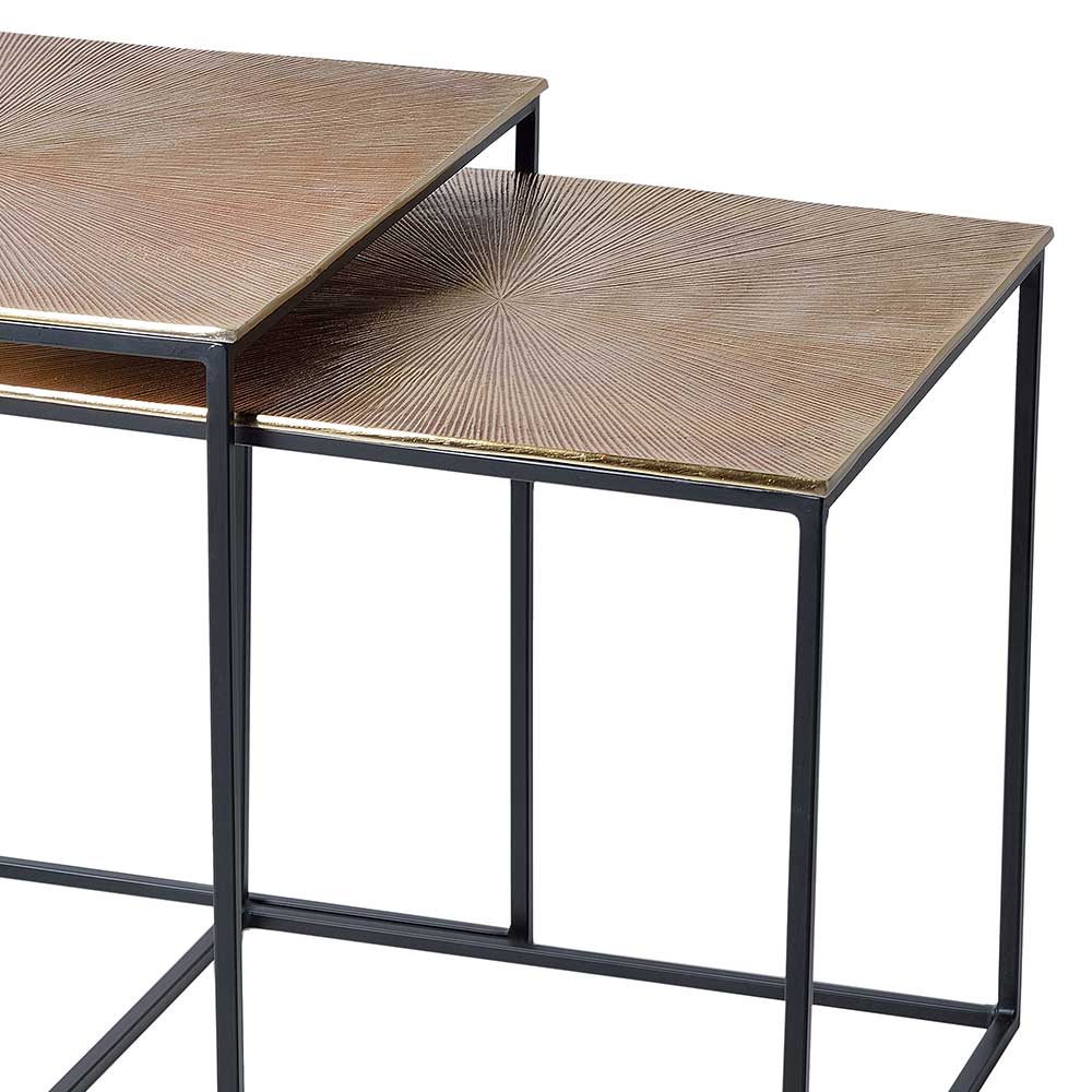 Metall Couchtisch Duo in Bronze - Havanna (zweiteilig)